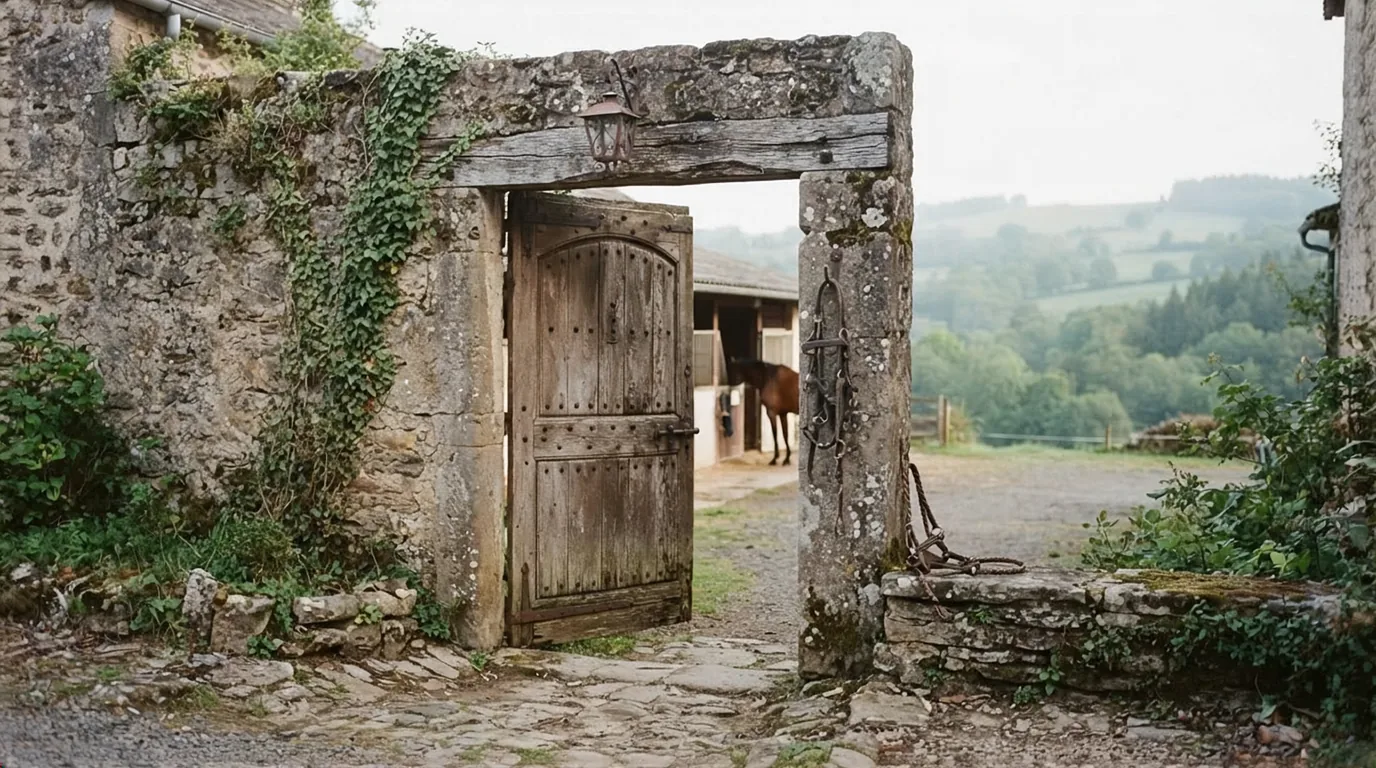 Entrée du Ranch de Lauzerat, centre équestre à Masseret